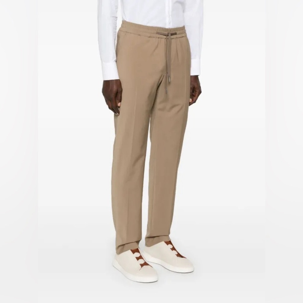 Sandro Camel Tan Cotton Stretch Twill Pull On Pants Size 40/ XS